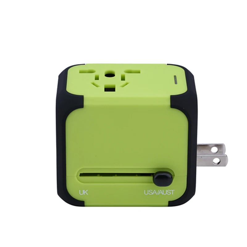 Дорожный адаптер Международный универсальный питания все-в-одном с 2.4A 2USB по