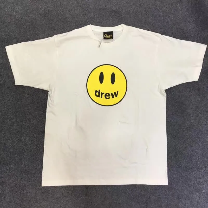 Drew House Футболка мужская женская “drew” Футболка с принтом "экран" высококачественный хлопок Secret SS Tee Джастин Бибер