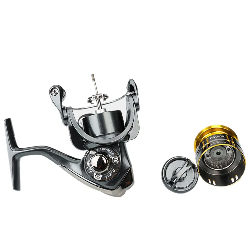 Tsurinoya FS 800/1000 металлическая катушка для спиннинга 9+ 1BB/5,2: 1/4 кг Carretes Pesca приманка для ловли рыбы Carretilha мулине