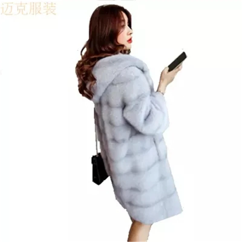 Winter Fur Coat in Women's Faux fur coat hoodies winter fur jacket women coats and jackets new winter long fur coat GG