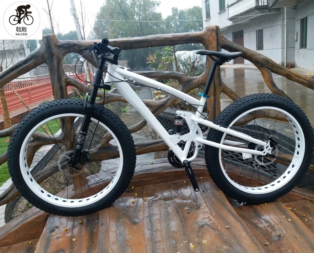 Kalosse 17 дюймов дисковые тормоза M390 Groupset Fat велосипед снег 27 скоростной горный 26*4 0