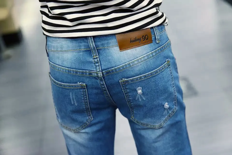 Pantalones Rushed Special Offer Midweight Jogging Spring/summer 2015 Nine-hole Men's Casual Jeans Korean Slim Feet Pants Tight 9 | Мужская