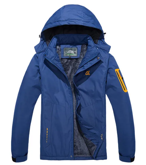 men denim blue XIYOUNIAO размера плюс M~ 7XL мужские Куртки Водонепроницаемые зимние пальто с капюшоном женская верхняя одежда флисовая Толстая туристическая горная Парка мужская - Цвет: men denim blue
