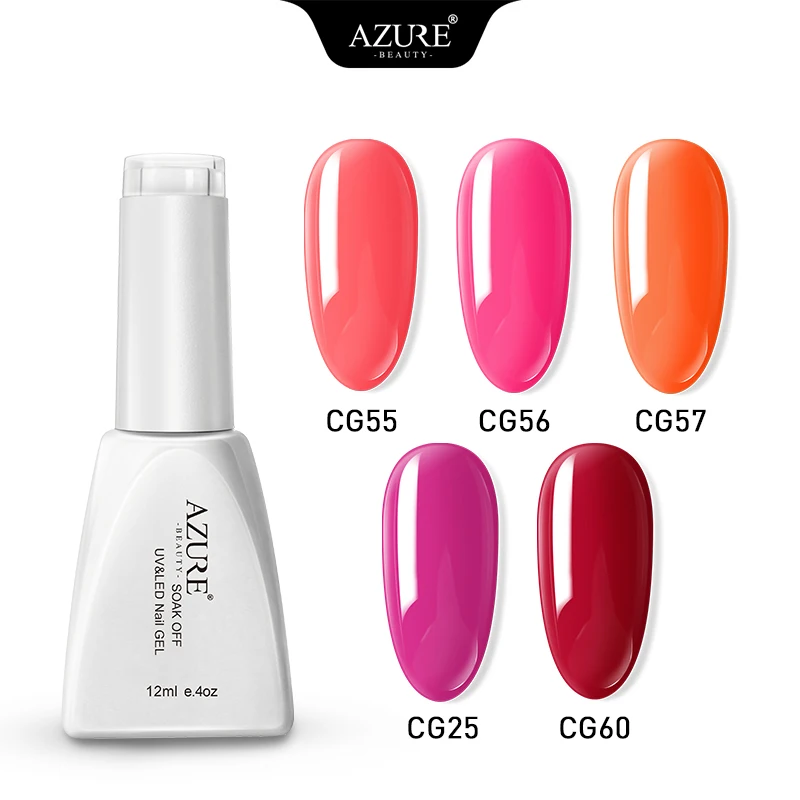 Azure Beauty 5 шт./лот серия оранжевых цветов Led Гель лак для ногтей эмаль набор