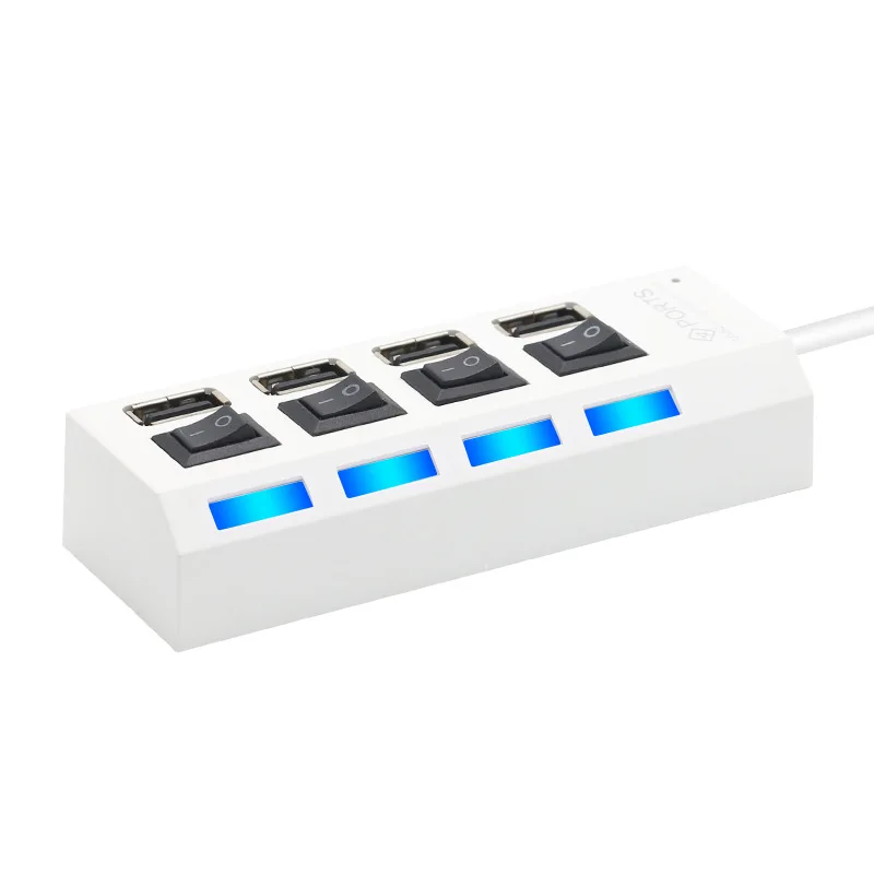 FFFAS 40 см черный USB 2 0 делитель независимый переключатель 4 Порты Интерфейс