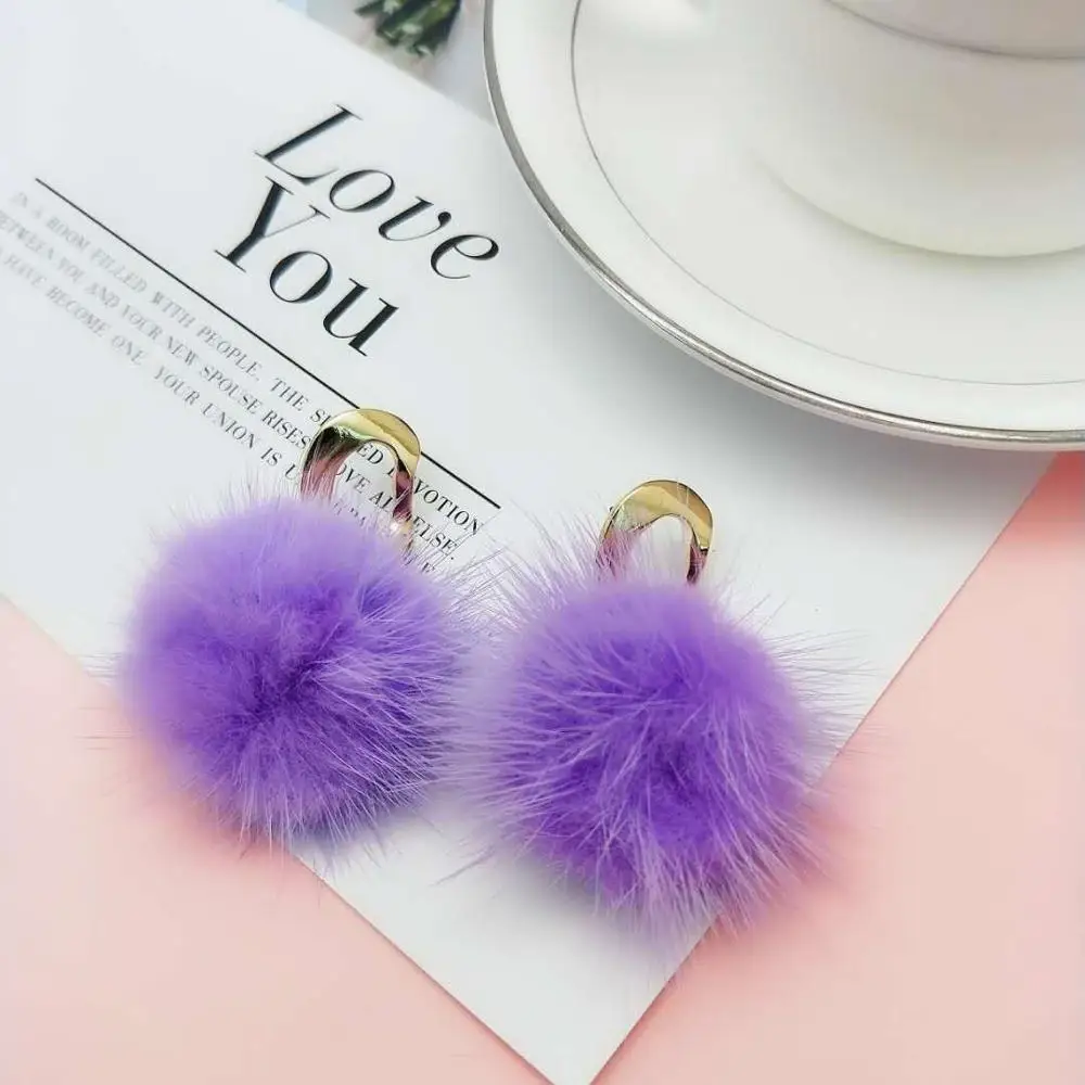 Милые женские серьги золотого цвета хорошее качество искусственный шерстяной