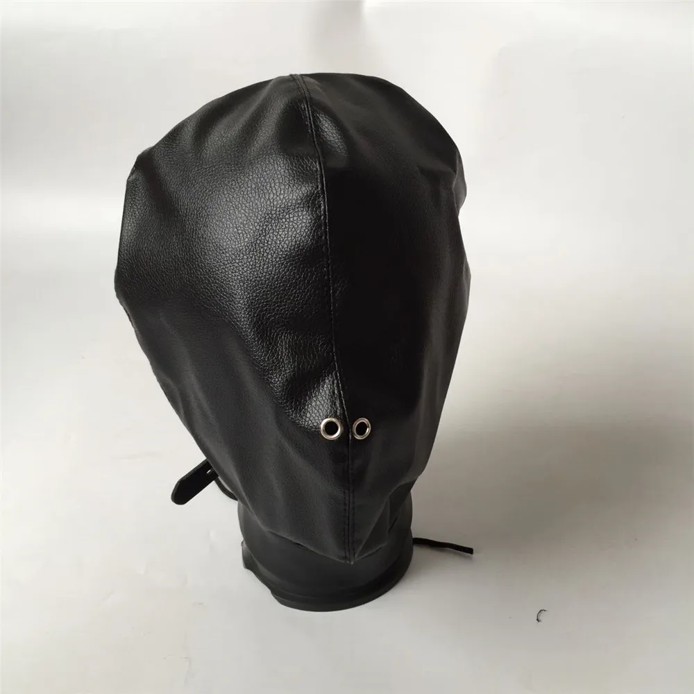 

Hot Soft Leather Bondage Hood Headgear Face Mask Eyepatch With Nostril Dog Slave BDSM Bed Games Sex Product Flirting Toy