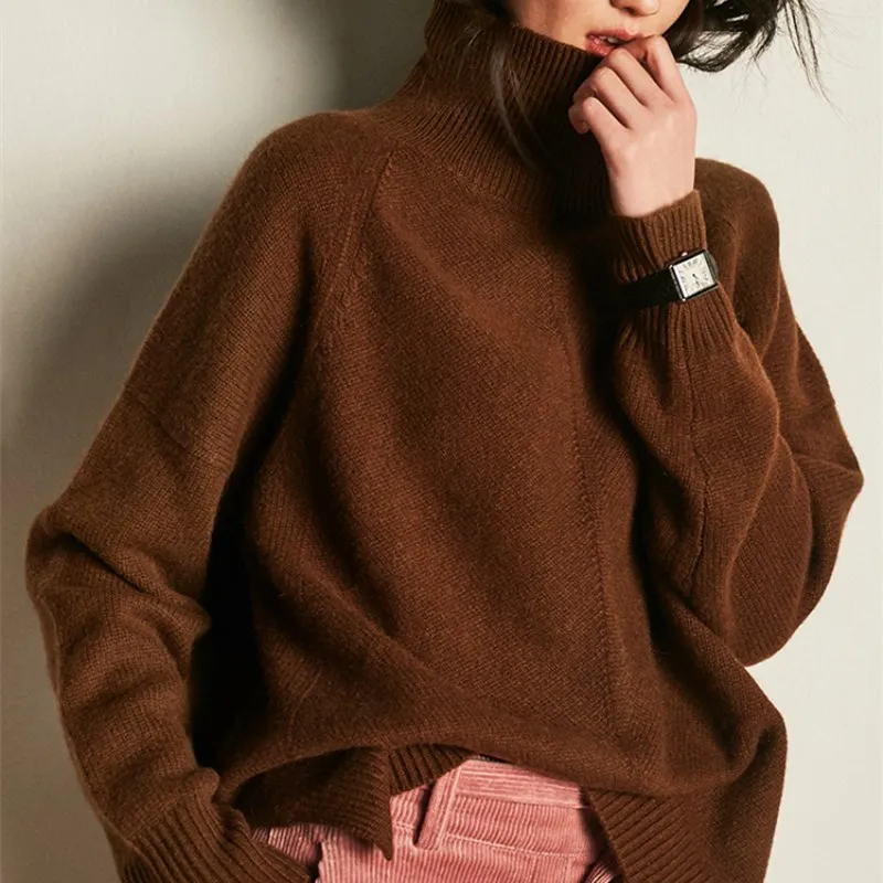 BELIARST Spring and Autumn Women Sweaters And Pullovers Long Sleeve High Collar Cashmere Sweater Ladies Knitted | Женская одежда