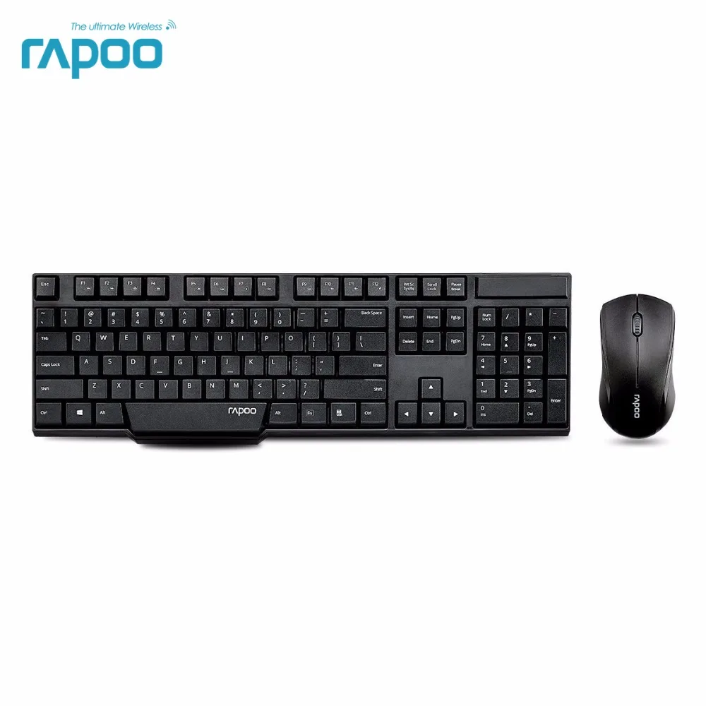 Rapoo 1800P3 мультимедийная Беспроводная клавиатура мышь комбо для компьютера ТВ |
