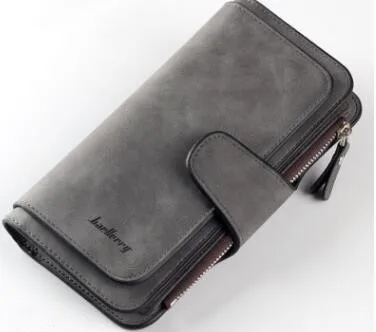 dark gray Абсолютно Baellerry официальный baellerry длинный женский кошелек pu кожаный кошелек навсегда кошелек молодой девушки кошелек для студента - Цвет: dark gray