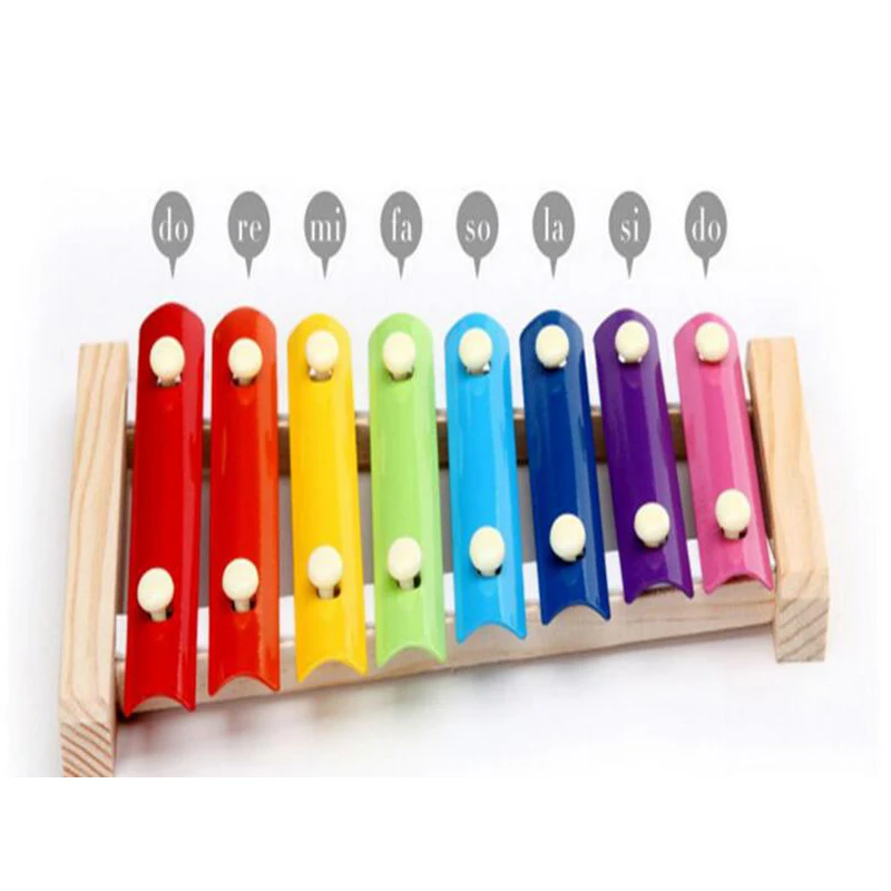 Montessori Toys Educational Wooden for Children Early Learning Xylophone Musical Wisdom Music Instrument 8 Tone | Игрушки и хобби