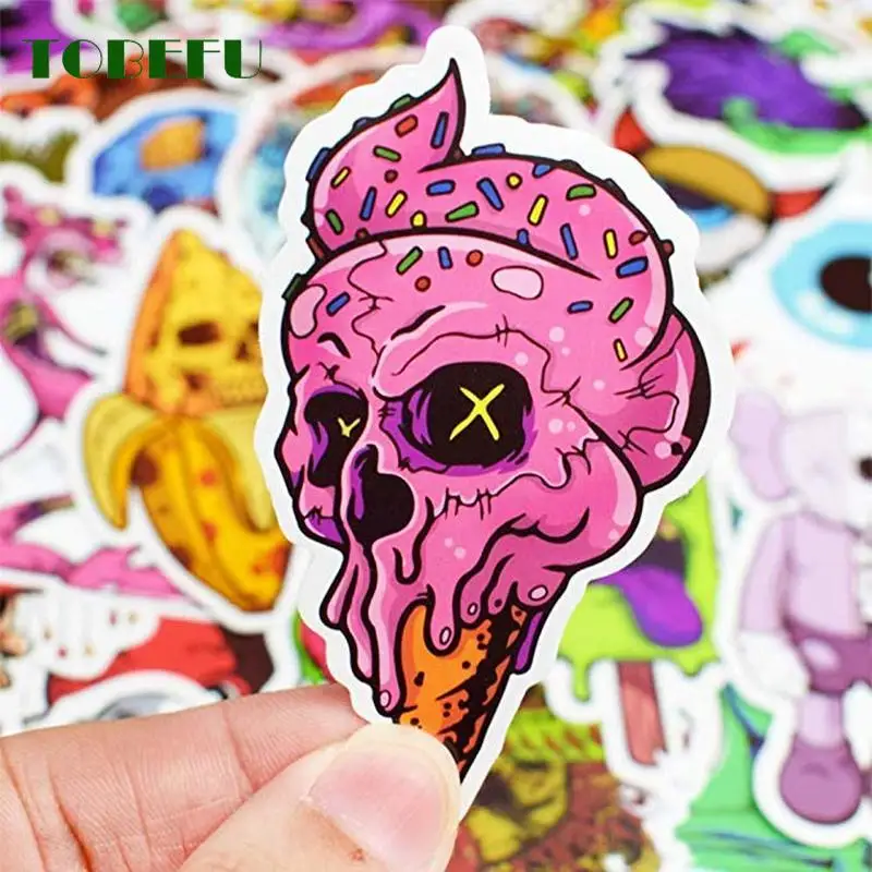 50 шт. Terror серия Наклейка Граффити скелет темная смешная наклейка s для DIY на