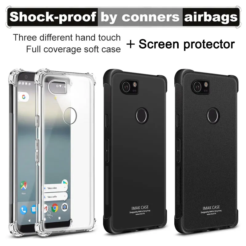 For Google Pixel 2 XL Matte Soft TPU Case IMAK Full Coverage 2XL Pixel2XL Silicon &amp screen Film |
