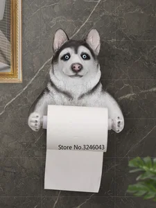 Креативная настенная вешалка для бумажных полотенец, для ванной, водонепроницаемая, свинья собака кошка