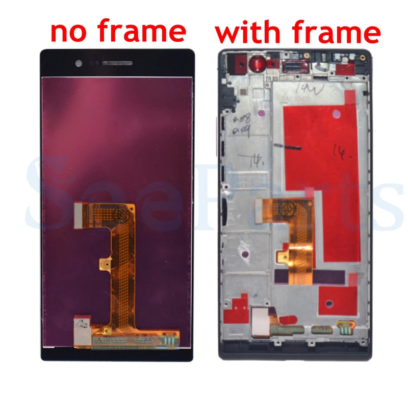 ЖК-дисплей для Huawei Ascend P7 с сенсорным экраном и рамкой в сборе 5 0 дюйма