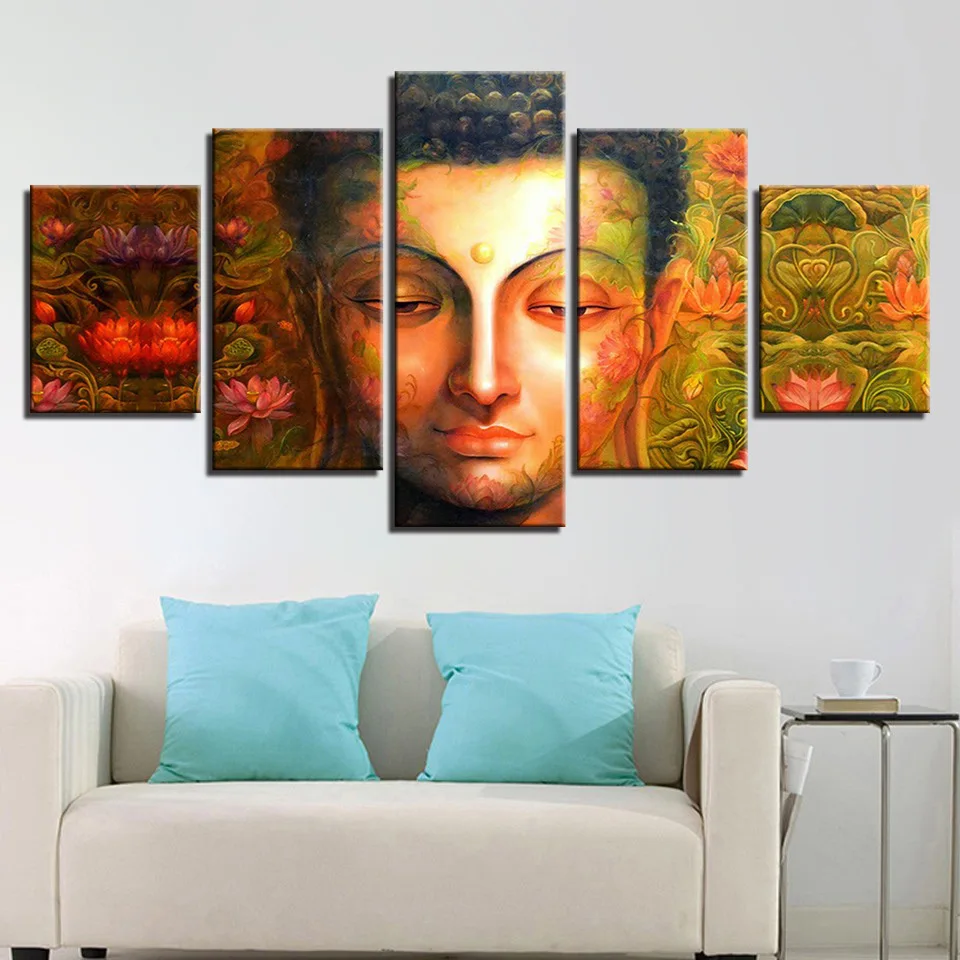 Цветные картины постеры настенные художественные 5 панелей современные большие