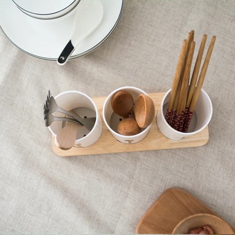 Japan Style Chopsticks Tube Kitchen Racks Spoon Storage Box Tableware Friendly Creative Fork Rack | Дом и сад