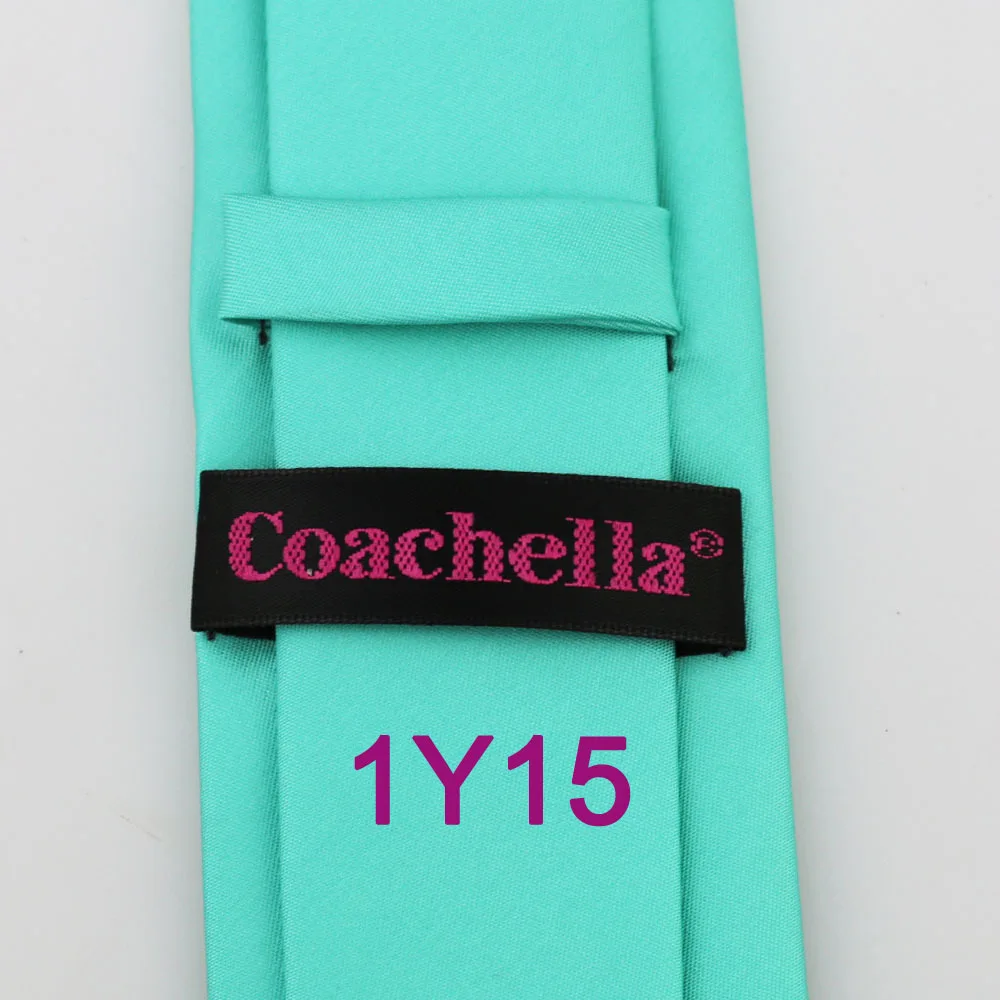 Тонкий галстук YIBEI Coachella цвет бирюзовый Женский тонкий | Аксессуары для одежды