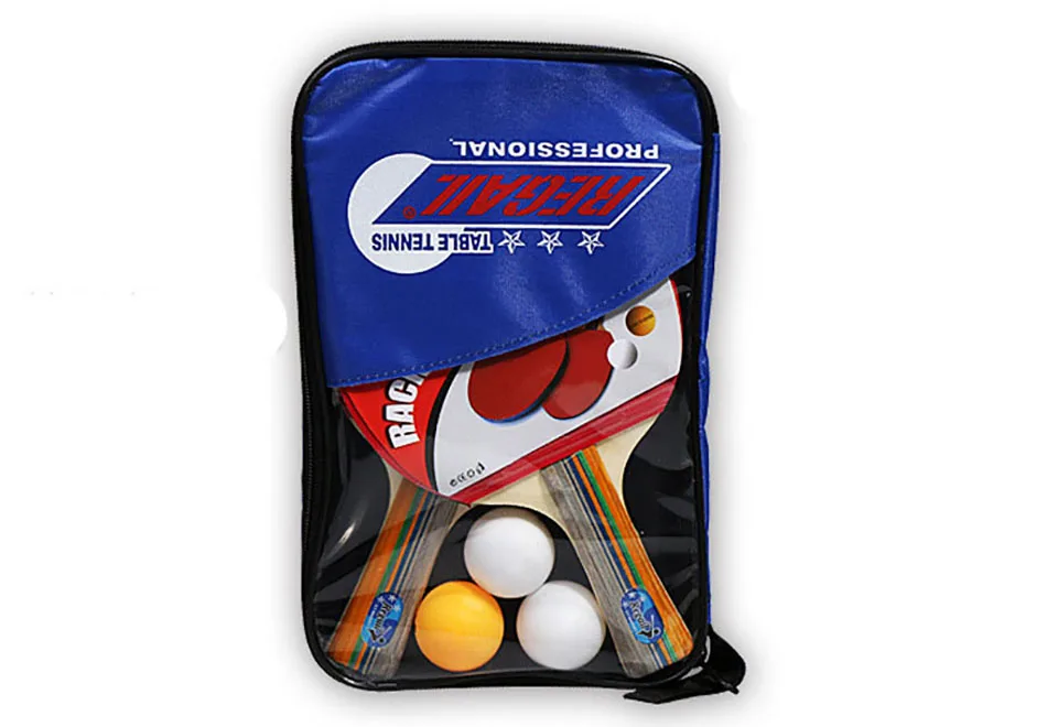 Набор из 2 длинных/коротких ручек ракетки для настольного тенниса с крышкой