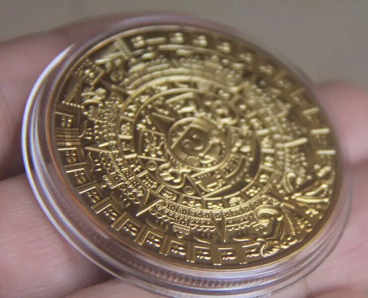 40MM maya aztec Souvenir Coin 2012 medal gold plated | Дом и сад