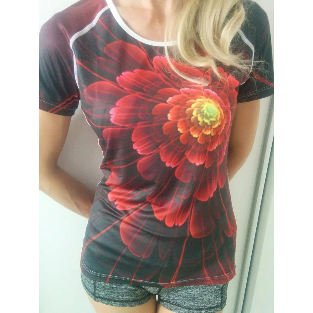 Женская футболка с коротким рукавом и цветочным принтом|clothes for|tee shirtt shirt floral |