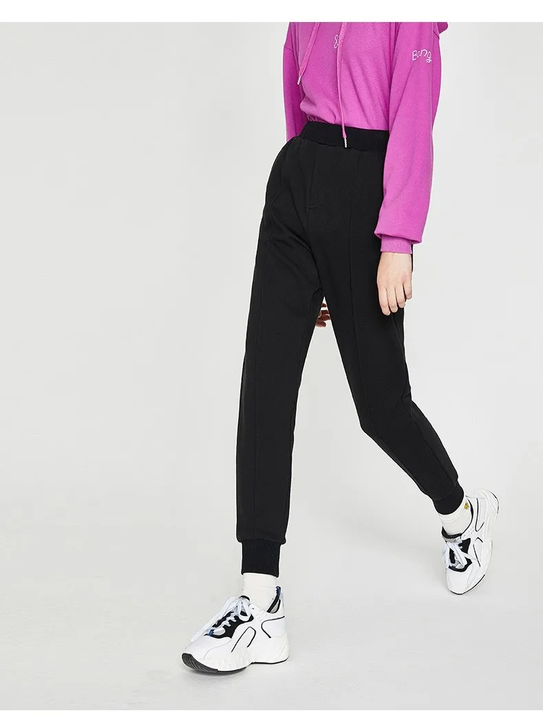 Toyouth New Autumn Casual Women Skinny Pants Korean Stylish Embroidery Sweatpants Fashion Female Harem Pants Elastic Waist Pants