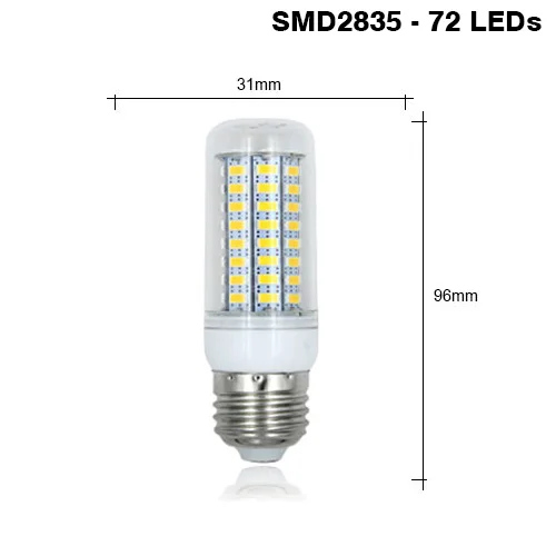 72 Leds PARKSON 10 шт./лот Светодиодная лампа E27 220V 24 38 48 56 69 72 96 leds лампы SMD 5730 bombillas Lamparas лампада Led светильник лампочка focos E27 - Испускаемый цвет: 72 Leds