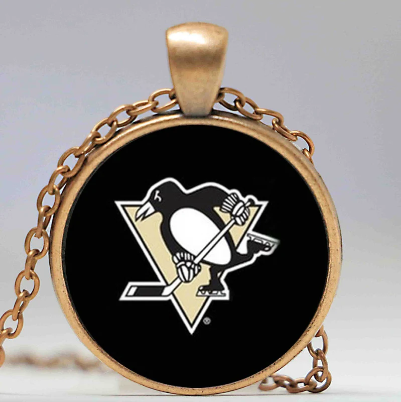 Free Shipping Penguins pendant necklace with antique silver chain hockey jewelry | Украшения и аксессуары