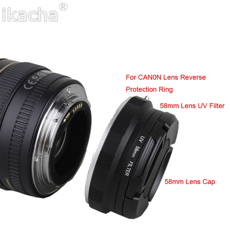4 в 1 адаптер для объектива камеры Canon 60D 750D 1200D 600D 700D 70D 100D 58 мм|Адаптеры объектива| |