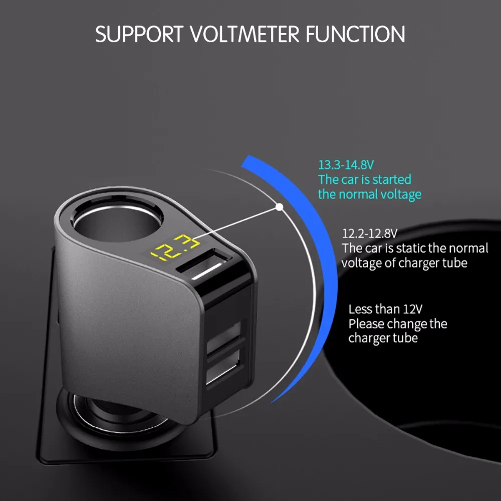 Разветвитель автомобильного прикуривателя разъем концентратор с Адаптер