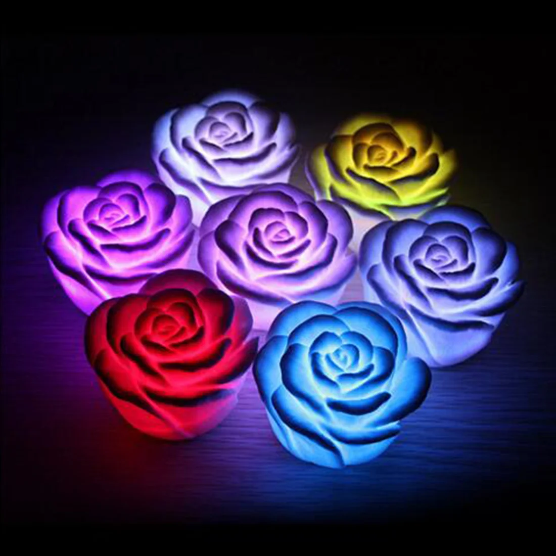 

2018 светодиодная Ночная лампа, романтический ночник с цветком розы, лампа с изменением цвета, светодиодные ночники, дизайн интерьера