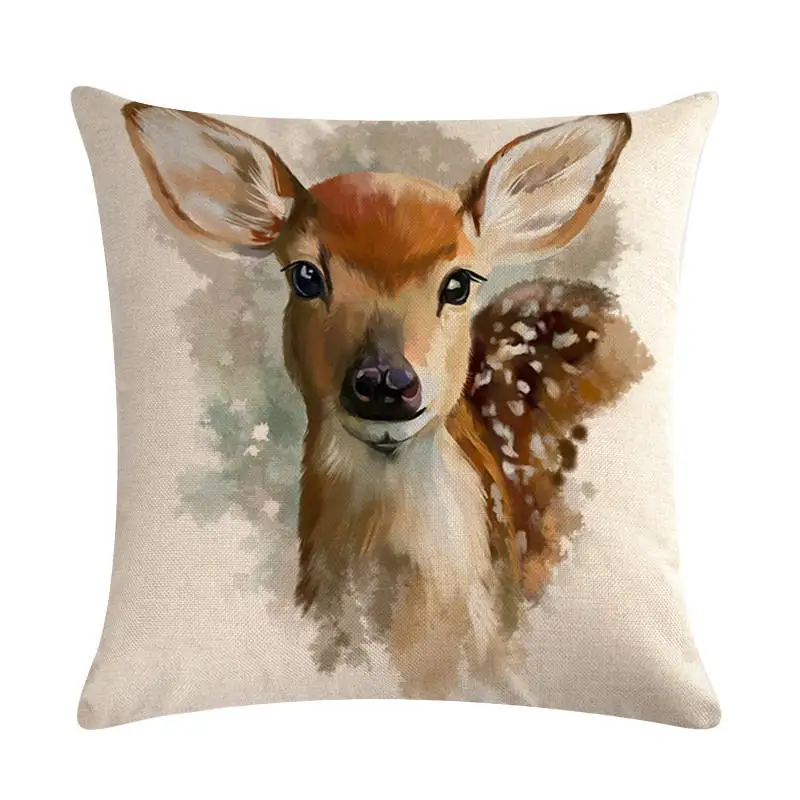 Наволочка с рисунком оленя Sika декоративная наволочка чехол для дивана 45*45 см