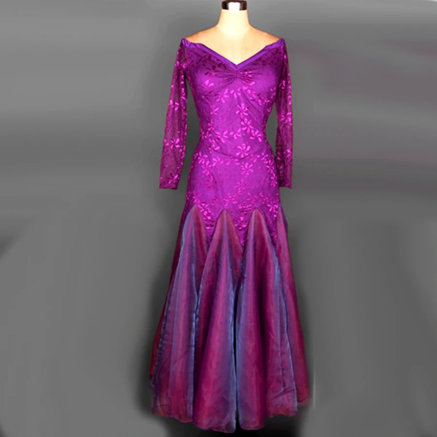 

Ballroom Dance Competition Dresses 7color Vestidos De Festa High Quality Lace Clothing For Ballroom Dancing