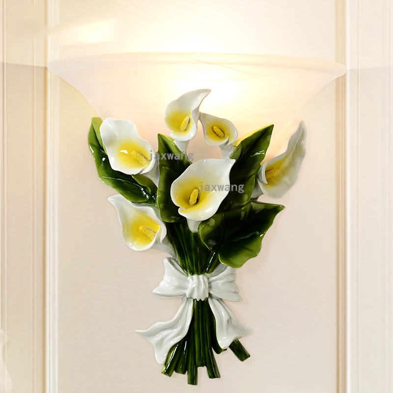 Роскошные Настенные светильники в скандинавском стиле с цветами настенный