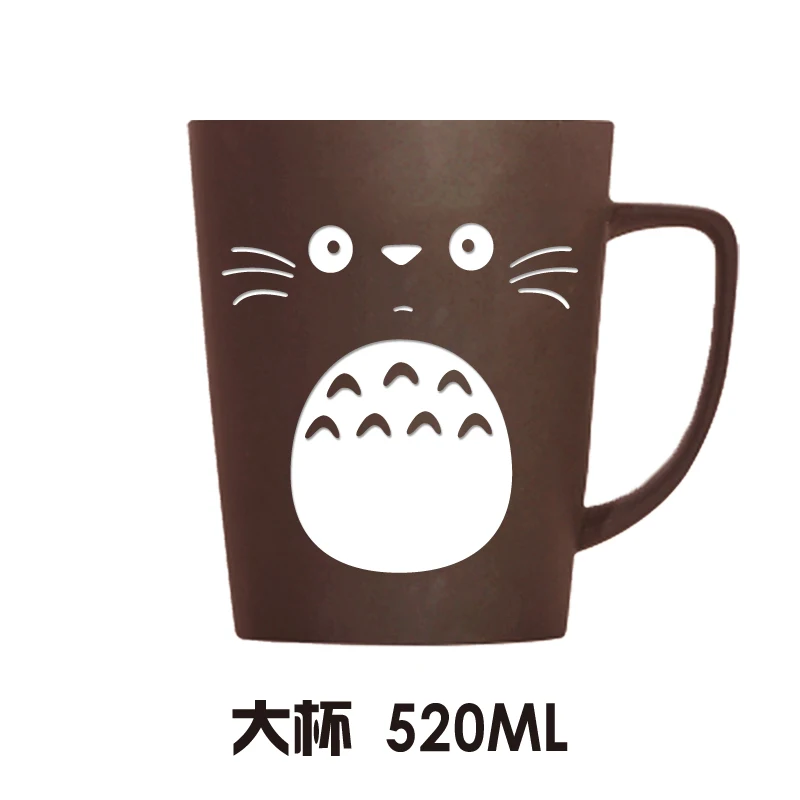 7 Милый мультфильм Tonari No Totoro керамика кофейная кружка аниме большой емкости Шиншилла чайная чашка с крышкой Ложка Рождественский подарок - Цвет: 7