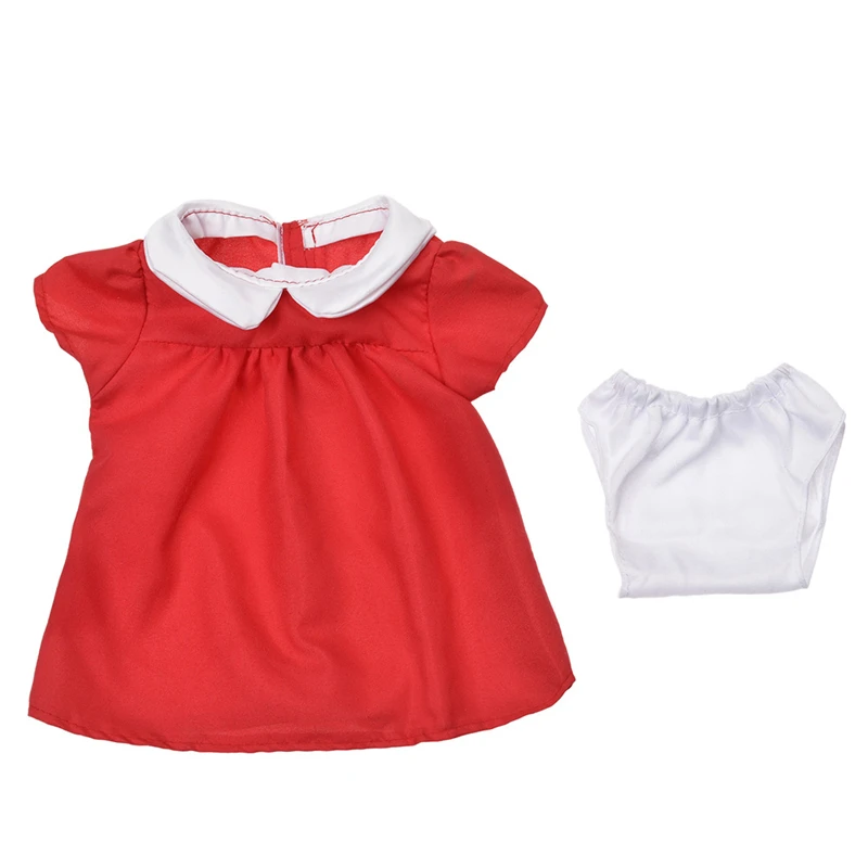 Кукольная одежда для 18-дюймовых кукол 43 см красное платье новорожденных девочек
