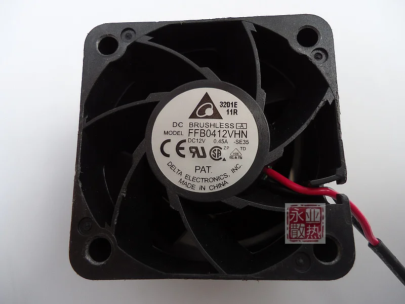

New Radiator CPU Cooler Fan For Server Inverter PC FFB0412VHN 4CM 40*40*28MM 4028 DC 12V 0.45A -SE35 2 Wire Cooling