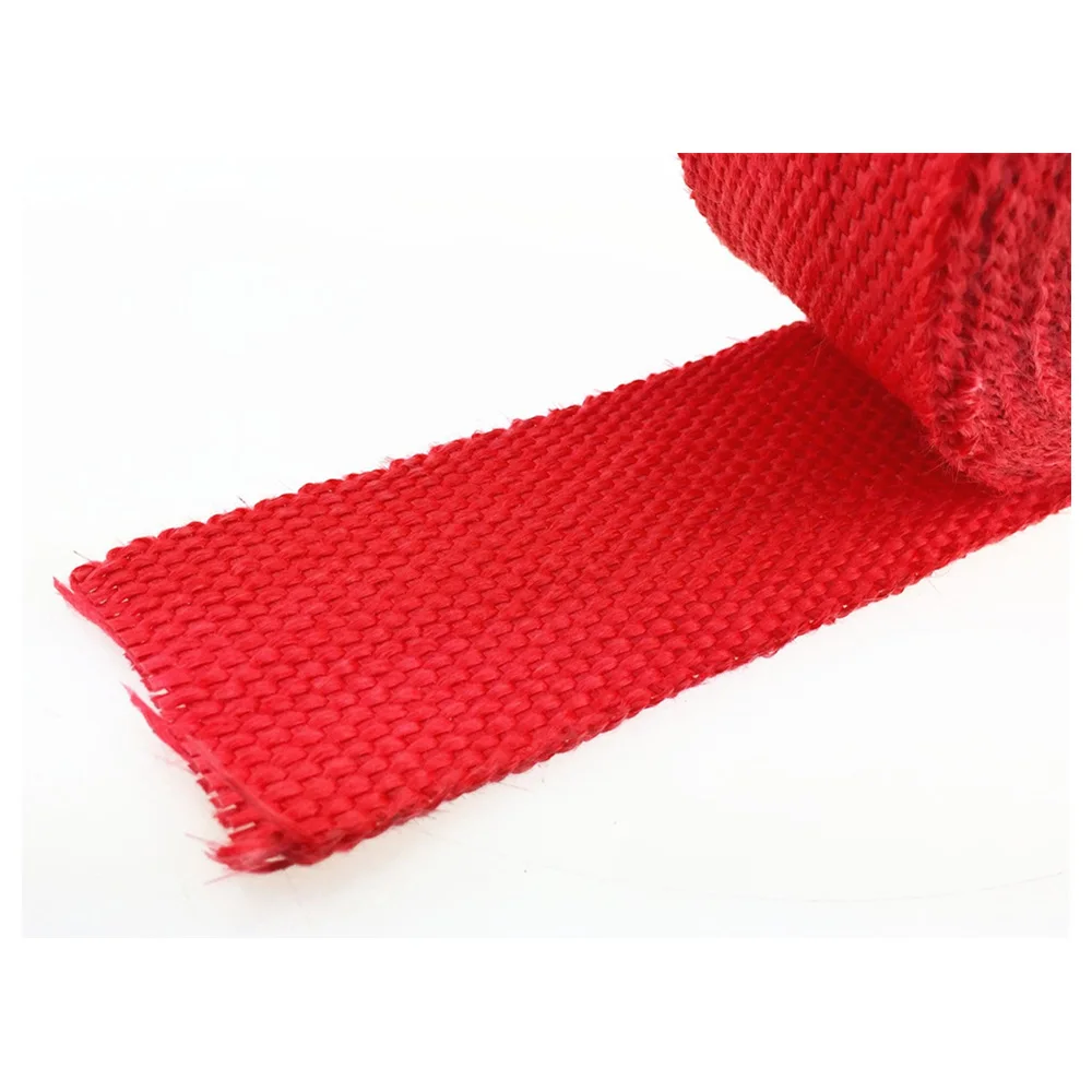 

10 Meters Mortorcycle Fiberglass Exhaust Heat Wrap Heat Shield Sleeve 2/25" x 2" x 32.8' with 6 Stainless Steel Zip Ties