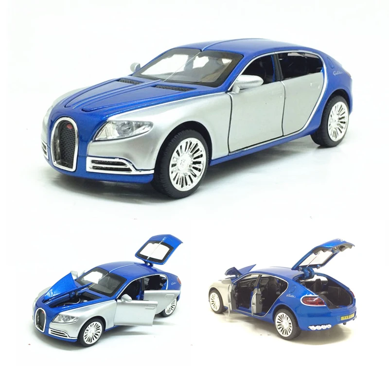 Модель спортивного автомобиля Bugatti трехцветная модель из металлического сплава 6