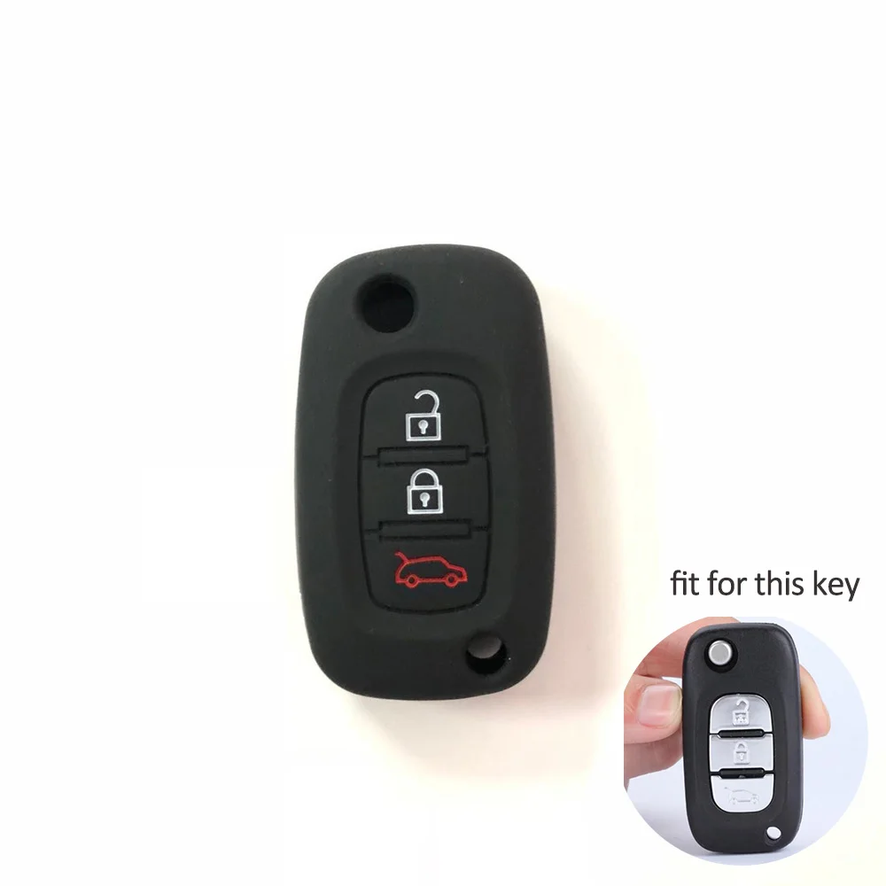 3 кнопки дистанционного флип ключа чехол Fob подходит для Benz Smart City Cabrio Roadster Fortwo Forfour