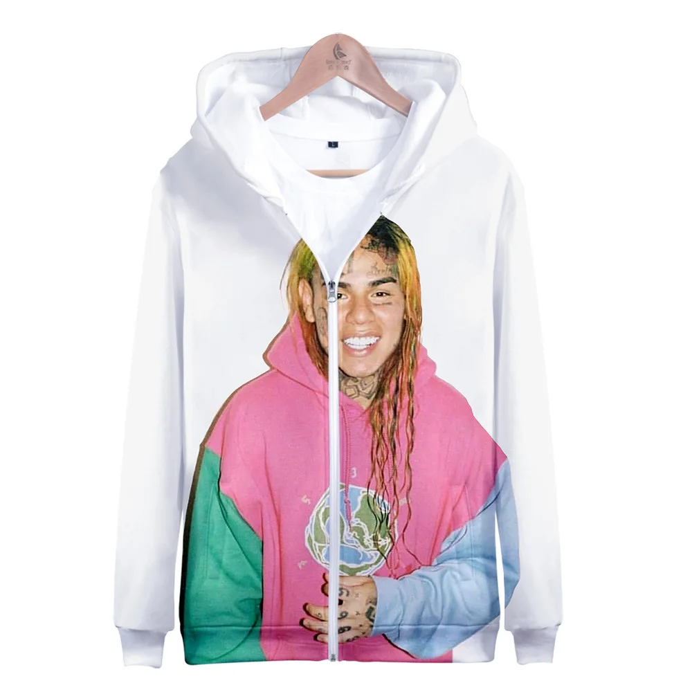 Толстовка Moletom Tekashi69 6ix9ine 69 свитшот с капюшоном для мужчин и женщин 3D-принтом в