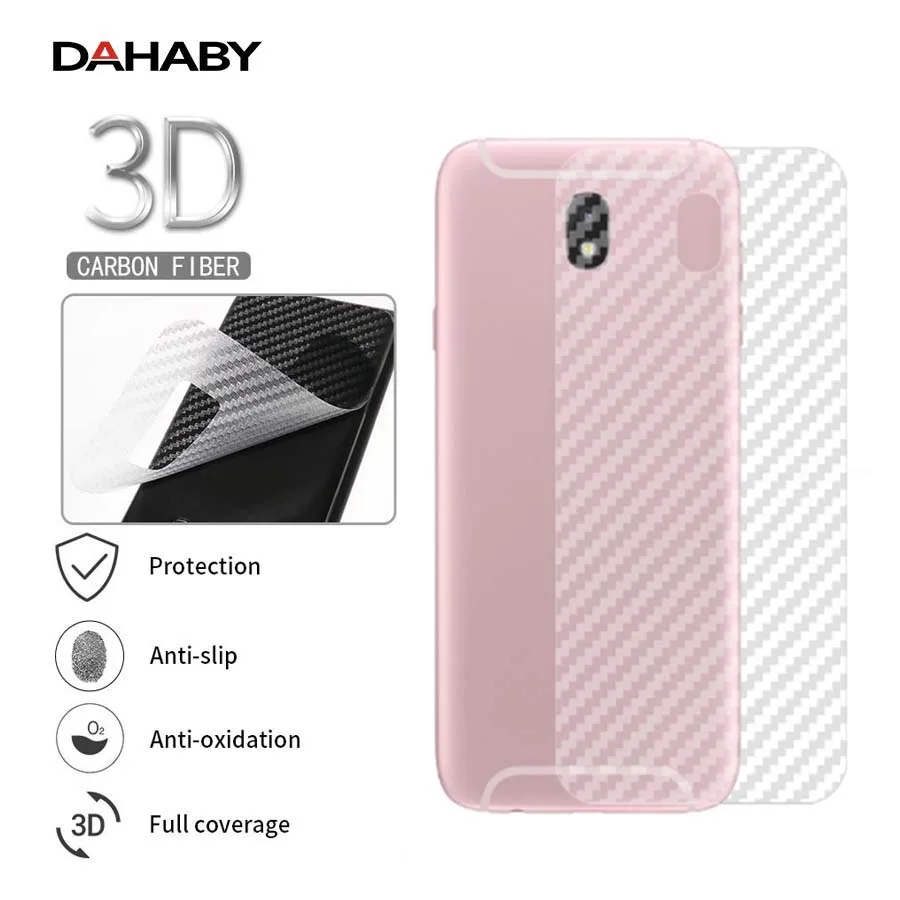 Dahaby 5 шт./лот 3D углерода Волокно мягкая задняя Экран протектор Стикеры для Samsung Galaxy