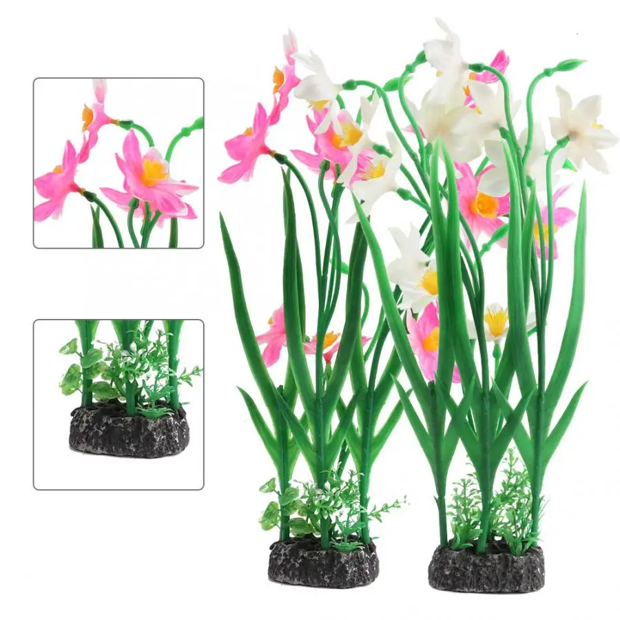 Декор для аквариума Коралловое растение орнамент яркий искусственный подводный