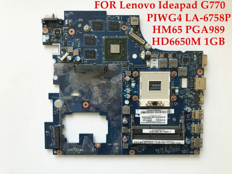 Абсолютно новая материнская плата для ноутбука lenovo Ideapad G770 17 ''PIWG4 LA-6758P HM65 PGA989 Radeon HD6650M 1 ГБ полностью протестирована