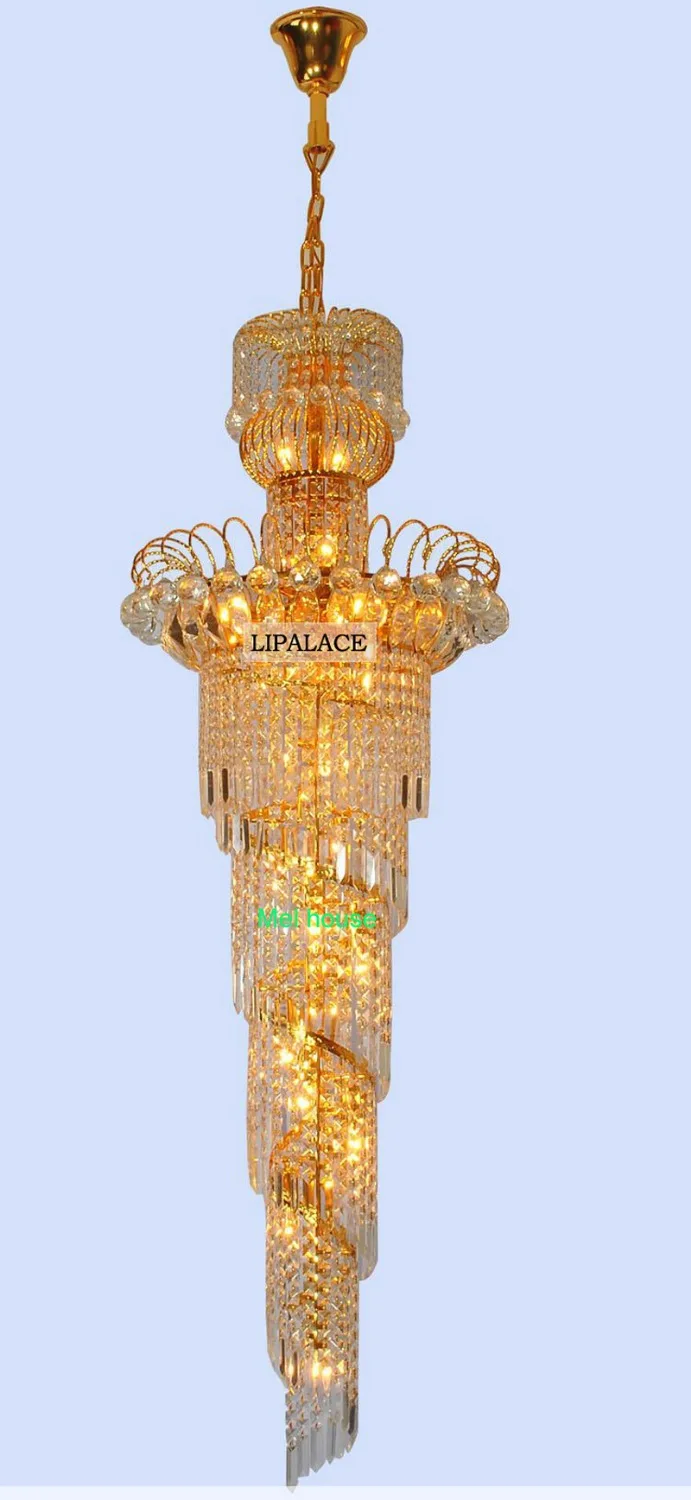 Освещение кристалл Люстры Модные Современные ясно Уотерфорд спираль сфере