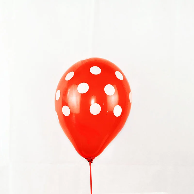 B04 red 5/10 шт. 12 дюймов многоцветный латексных шарика в горошек для детей, День рождения Baby Shower тема вечерние Декор поставки воздушные Globos - Цвет: B04 red