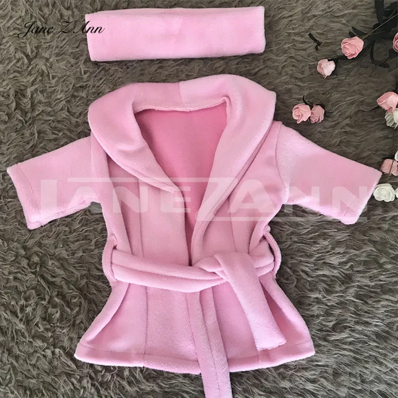 pink robe Jane Z Ann Photo bebe Новорожденный Фотография Одежда Реквизит диван банный халат студийный съемка аксессуары Забавный Детский костюм - Цвет: pink robe
