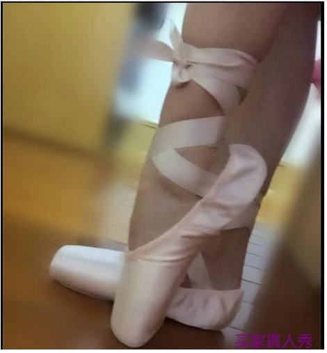 Профессиональные атласные пуанты для балета девушек танцевальная обувь с