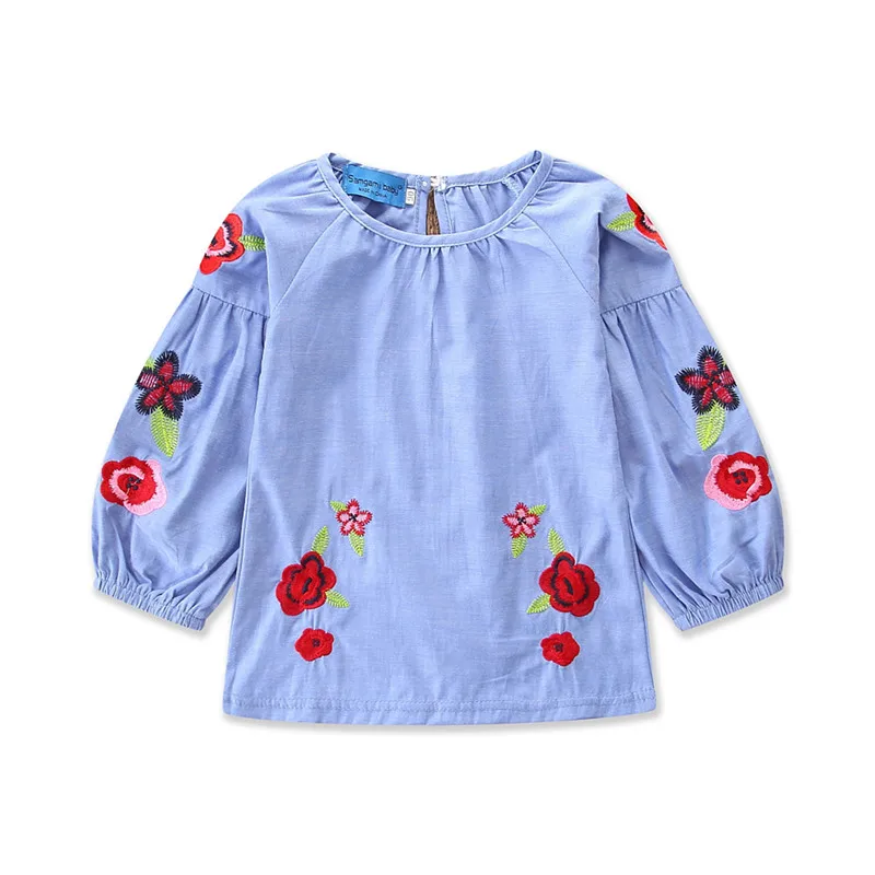 Летние платья с длинными рукавами и круглым вырезом Одежда для девочек милое