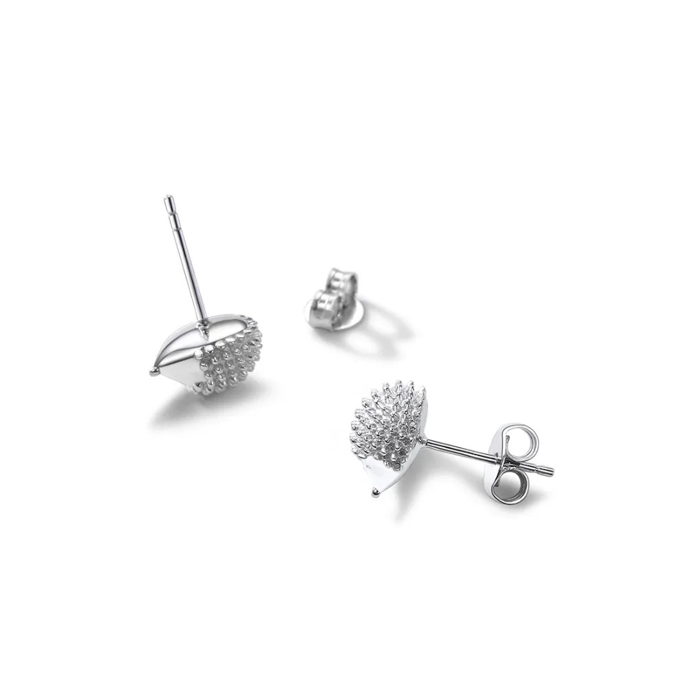 SILVERCUTE 925 пробы серебряные серьги гвоздики в виде Ежика для женщин и девочек